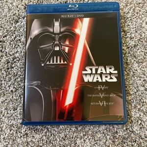 Star Wars Episodes IV, V, VI Blu-Ray + DVD 6-disc Set, Very Good Condition!